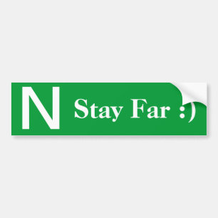 Nieuwe chauffeur blijft verre groene bumpersticker
