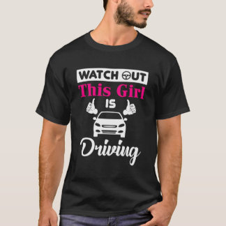 Nieuwe chauffeur voor en student t-shirt