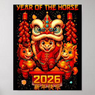Nieuwe Chinese Outfits Paard Poster