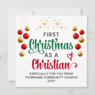 NIEUWE CHRISTELIJKE EERSTE KERST KAART
