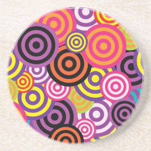 Nieuwe Cirkel Abstracte kunst Zandsteen Onderzetter