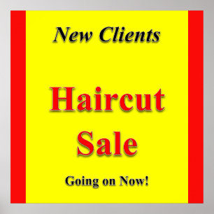 Nieuwe Clients Haircut Sale Poster Matte