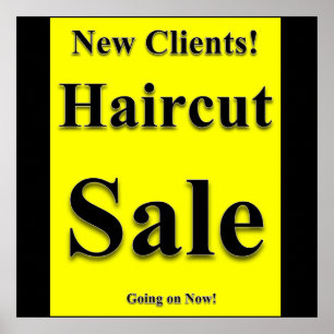 Nieuwe Clients Haircut Sale Poster Matte