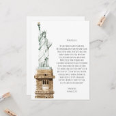 Nieuwe Colossus Liberty Poem Greeting Kaart (Voorkant / Achterkant in situ)