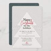 Nieuwe coördinaten Groene Vakantie Verplaatsende A Feestdagenkaart (Voorkant / Achterkant)