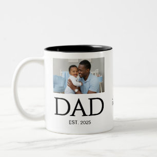 Nieuwe DAD Cadeau Aangepaste Tekst Foto DAD Opgeri Tweekleurige Koffiemok