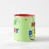 "NIEUWE DADDY" in kleurrijke letters Mok (Midden)