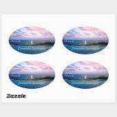 Nieuwe dag aangepaste boekenplaat ovale sticker (Vel)