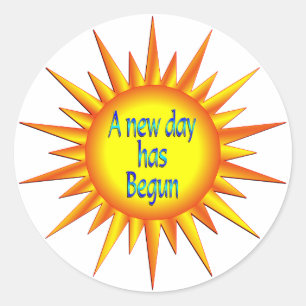 Nieuwe Dag Hoop Ronde Sticker