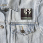 Nieuwe dag vierkante button 5,1 cm (In situ)