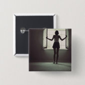 Nieuwe dag vierkante button 5,1 cm (Voorkant /achterkant)