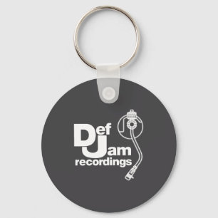 Nieuwe Def Jam-opnamelogo Klik Rap Hip Hop Mij Sleutelhanger