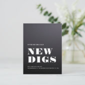 NIEUWE DIGS Eenvoudige, minimale aankondiging van (Staand voorkant)