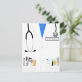 Nieuwe Doctor Medisch Afstuderen Celebration Kaart (Staand voorkant)