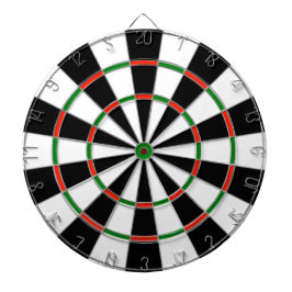 Nieuwe draai op kleuren van een dartboard met rege dartbord