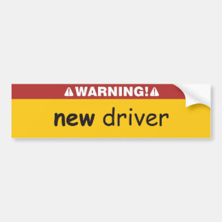 nieuwe driver bumpersticker