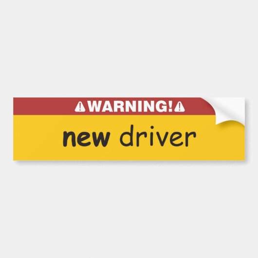 nieuwe driver bumpersticker (Voorkant)