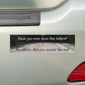Nieuwe driver bumpersticker (Op auto)