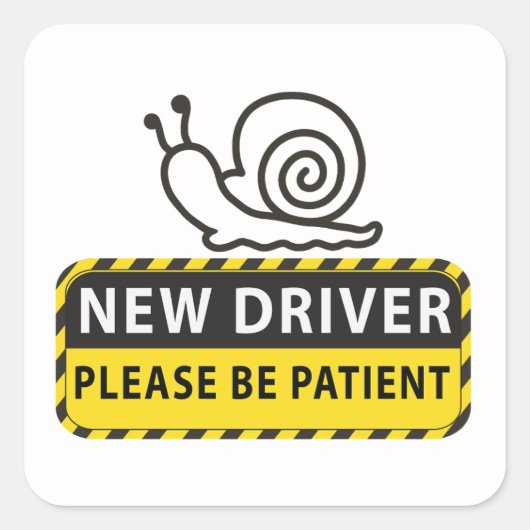 Nieuwe Driver sticker - Grappige Student Driver Bu (Voorkant)