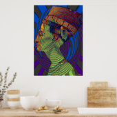 Nieuwe druk op Nefertiti Poster (Keuken)