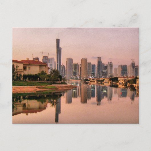 Nieuwe Dubai Skyline Briefkaart (Voorkant)