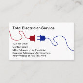 Nieuwe elektricien Visitekaartjes rood wit en blau (Voorkant)