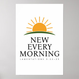 Nieuwe Elke Morgen Christelijke Muurkunst Poster
