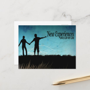 "Nieuwe ervaringen" Motivatiebevestiging Briefkaart