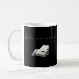 Nieuwe faxmachine die werkt koffiemok