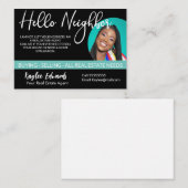 Nieuwe flat-card voor Real Estate Agent Notitiekaartje (Voorkant / Achterkant)