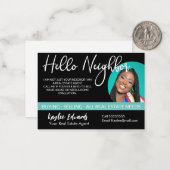 Nieuwe flat-card voor Real Estate Agent Notitiekaartje (Voorkant / Achterkant in situ)