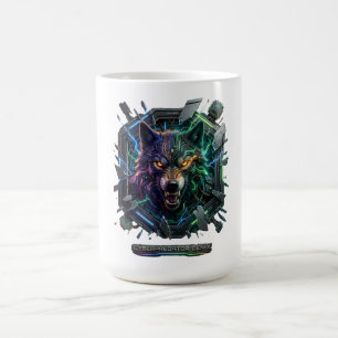 Nieuwe futuristische robotachtige jager koffiemok