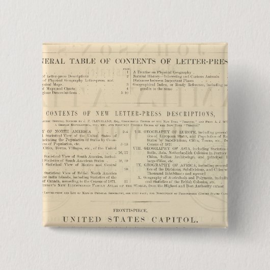 Nieuwe geïllustreerde familie van Verso Johnson At Vierkante Button 5,1 Cm (Voorkant)