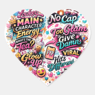 Nieuwe generatie stickers. hart sticker