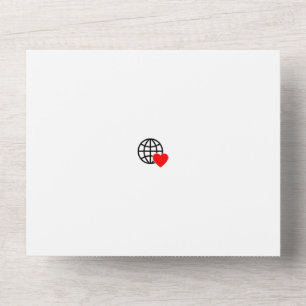 Nieuwe gepersonaliseerde tekstlogo Alles in één tr All In One Uitnodiging