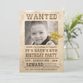 Nieuwe Gezochte Poster Cowboy Westerne Birthday Pa Kaart (Staand voorkant)