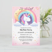 Nieuwe Glow Space Royal Pony Eenhoorn Baby Meisje  Kaart (Staand voorkant)