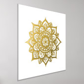 Nieuwe Gold Mandala Flower Folie Art afdrukken Folie Afdrukken (Laagn)