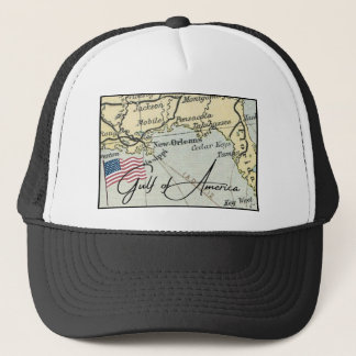 Nieuwe Golf van Amerika naam op Amerikaanse kaart Trucker Pet