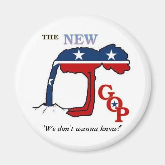 Nieuwe GOP Logo Magnet Magneet (Voorkant)