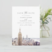 NIEUWE GORKSTAD Waterverf Beach Save the Date Kaart (Staand voorkant)