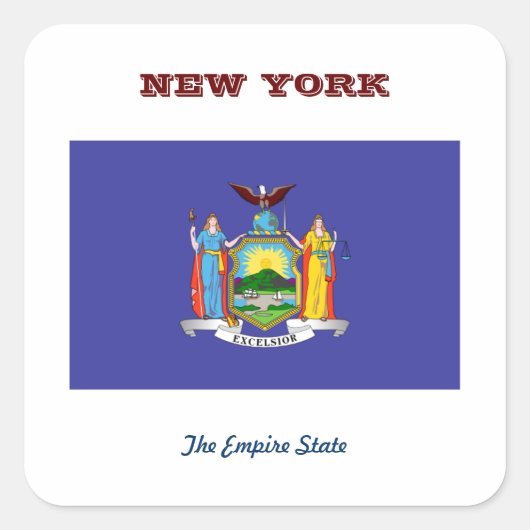 NIEUWE GORKVLAG EN SLOGAN VIERKANTE STICKER (Voorkant)