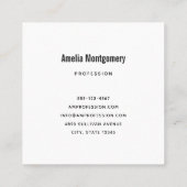 Nieuwe gotische Bold + Dongle Business Card Templa Vierkante Visitekaartje (Achterkant)