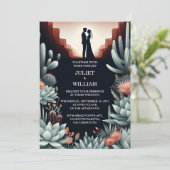 Nieuwe Groene Boho Blad Woestijn Cactussen Succule Kaart (Staand voorkant)