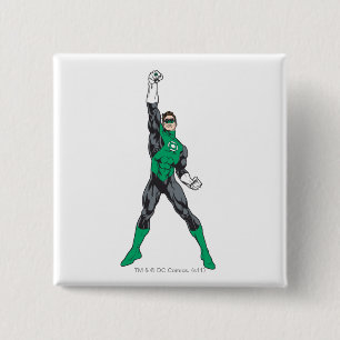 Nieuwe groene lantaarn 2 2 vierkante button 5,1 cm