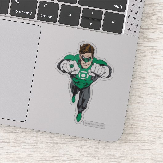 Nieuwe groene lantaarns vliegen sticker (Detail)