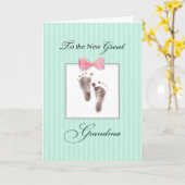 Nieuwe Grootgrootmoeder van de Groene Grootdochter Kaart (Gele Bloem)