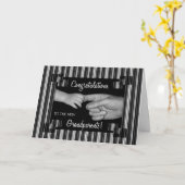 Nieuwe grootouders Black gefeliciteerd Kaart (Gele Bloem)