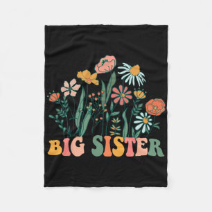 Nieuwe grote zus Wildflower eerste verjaardag & ba Fleece Deken