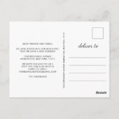 Nieuwe Hals van de Bossen Winter Bewegende Aankond Briefkaart (Achterkant)